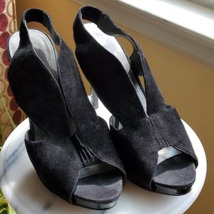 Swede black sandals